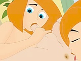Kim Possible rims ass while her mum's sucking cock